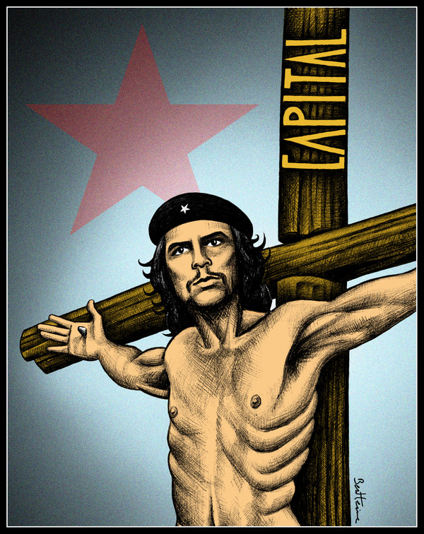 "El Martirio del Che Guevara", por Ben Heine